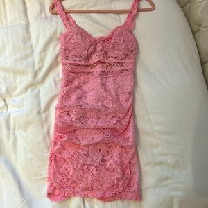 Pink lace For Love and Lemons mini dress